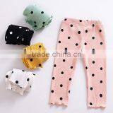 S33597W 2017 Baby Girls Dots Printed Falbala Bulk Fitness Leggings thumbnail-1