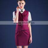 5 Colours Available Chantilly and Slim Fit Wholesale Formal Airline Uniforms of Women thumbnail-2