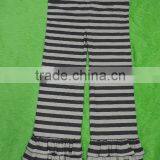 Womans Yoga Pants Stripe Ruffle Pants Loose Cotton Trousers thumbnail-6