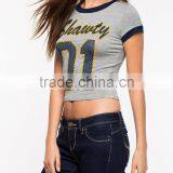 Fashion Women Summer Short Sleeve Tank Crop Tops Casual Vest Shirt Blouse For Wholesale 2017 thumbnail-4