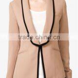 Padded Contrast Trimmed Blazer thumbnail-4