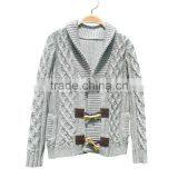 New Design Cable Pattern Knitting Baby Sweater Cardigan Design thumbnail-1