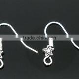 25 Pairs Star Ear Wire Hooks Earring Findings 18x19mm thumbnail-1