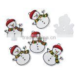 Wood Sewing Buttons Scrapbooking 2 Holes Christmas Snowman At Random thumbnail-1