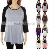 LOW MOQ 3/4 Sleeve Women Shirt thumbnail-4