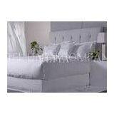Egyptian Cotton 600TC Hotel Bed Linens / White Solid Hotel Sheet Set Queen Size thumbnail-1