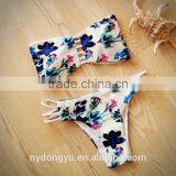 White High Neck Cutout Swimwear Bikini/ Mzyg Halter Bikini Swimwear/ Fancy Bikini Set Swimwear Beachwear thumbnail-6