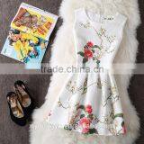 Rose Lily Plum Butterfly Women Printed A Line Dress/sym Rose Multi Design Sleeveless A Line Dress Skirt