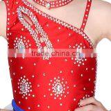 Girls Kids Latin Dance Costumes Red Stage Dance Wear For Child thumbnail-5