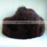 Muskrat Fur Trapper Hat With Cloth Top for Winter Wear thumbnail-5