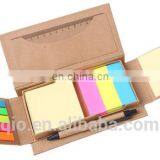 Portable Recycled Wholesale Custom Logo Printed Mini Notepad With Pen and Self-adhensive Papers thumbnail-2