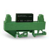 Small Size DIN Rail Mounted 4-20mA Current Loop Powered Signal Isolator DIN3 ISO 4-20mA