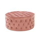 Velvet Ottoman Chair With Buttons,Ottoman Table With Buttons Surroudings HL-8018 thumbnail-1