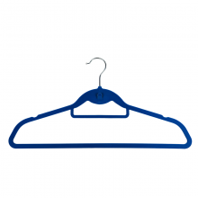 Black Color Adult Velvet Suits Hanger Shirt Plastic Hanger With Shoulder Notches thumbnail-2