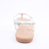 Hot Sale China Wholesale Golden Upper White Slingback Ankle Flip Flop Sandals thumbnail-5