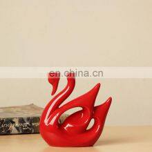 Color Glazed Cheap Swan Wedding Decoration for Newly Couple thumbnail-4