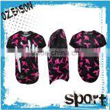 Cheap 100% Polyester Custom Baseball Jersey Pink Baseball Jersey for Women thumbnail-1