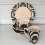 Fine Stoneware Dinnerware, Ceramic Pakistan Dinner Sets, Handprinted Dinner Set thumbnail-2