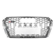 RS4 Car Grille for Audi A4 S4 B9 RS Honeycomb Front Grill Black High Quality Bumper Grill 2017-2019 thumbnail-4