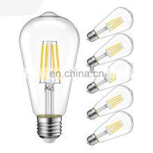 Decorative Dimmable LED Bulb Chandelier Light ST64 A19 2W 4W 6W 8W E14 E27 C35 C37 Filament Bulb