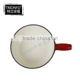 Lightening red enamel cast iron non-stick frying pan manufacturer china