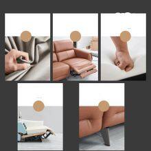 Italian Minimalist Leather Functional Sofa Living Room Combination Italian Light Luxury European Classic Electric Sofa thumbnail-5
