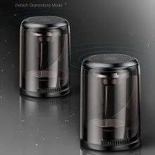 2 Pack Pair Mini Dual Portable Tws Magnetic Bluetooth Speaker Two Channel Stereo Tws Portable Wireless Speaker With LED thumbnail-1
