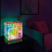 New Led Colorful Cube Decorative Light 3D Acrylic Desk Lamp Rubik Box Atmosphere Creative Table Lamp thumbnail-2