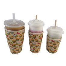 Custom Neoprene Insulator Cup Sleeve Reusable Neoprene Reusable Iced Coffee Sleeve thumbnail-5