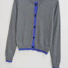 Color-blocked Fake Two-Piece Long-Sleeve Knit Sweater for Women 2025 Autumn, American Vintage Chic Slim Fit Round Neck Long-Sleeve Sweater