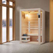 Canadian Hemlock Redwood Traditional Steam Sauna for 3 People Best Cheap Sauna Room thumbnail-1