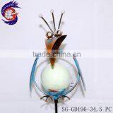 Decorating Garden Edging With Metal Glow in Dark Bird Stake thumbnail-1