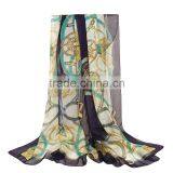 2016 Hot Sale Digital Print Fashion Silk Scarf Women's Silk Scarf Shawl Scarves thumbnail-6