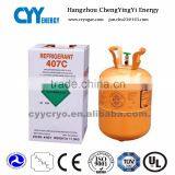 Commercial refrigerat gas r407c in disposable cylinder red bottle