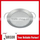 Round Roasting Pan With Holders/Nonstick Cookware Hole Grill Pan thumbnail-1