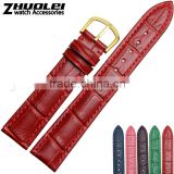 2015 New Arrival 12|14|16|18|20|22mm applying customer's logo multicolor genuine leather watch straps wholesale 3pcs