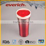 2016 Eco-friendly Custom Double Wall Ceramic Mug Wtih Cap thumbnail-5