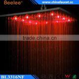 16 Inch Bathroom Mix Water Saving Square LED Rain Shower Head thumbnail-2