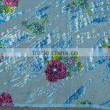 Polyester Super Hand Work Silk Velvet Super Silk Velvet Fabric for African Dress thumbnail-2