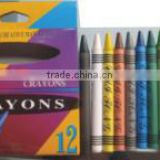 12 colors wax crayon