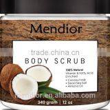 Mendior Container Coconut Milk Body Scrub Exfoliates, Moisturizes OEM Custom Brand thumbnail-2