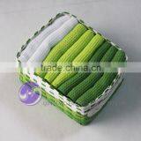 Wholesale Yarn-dyed Waffle Weave Cotton Cheap Wholesale Gift Towel Set thumbnail-2