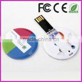 Hot Sale Round Shape Usb Card