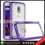 Samco Shock Absorbing Crystal Clear Hybrid TPU+PC Fashion Designer Cell Phone Cases Cover for Motorola Moto G4