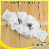 Bead Diamonds Headbands Chiffon Flower Headband thumbnail-4