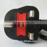UK British Standard 3 prong power cord BS Power cord for home appliances                        
                                                Quality Choice