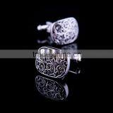 Silver Gold Black Painting Men's Cuff Links Wedding Party Antique Cufflinks for Sale thumbnail-2