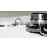 Spinning Turbo Keychains, Turbinecharge Keyring, Patent Products, Black Chrome Color