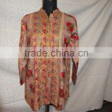 Traditional indian embroidery jackets made of vintage textile