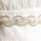 Rhinestone Crystal Wedding Dress Sash for Bridal thumbnail-3